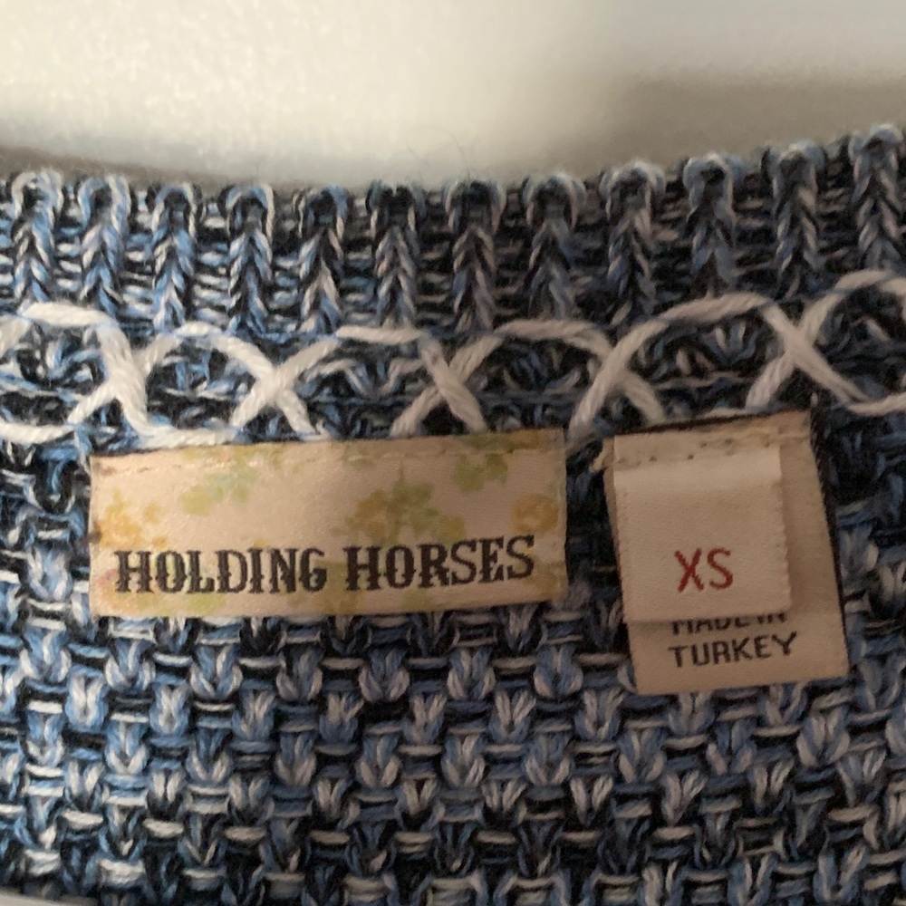 HOLDING HORSES Blue Textured Mini Dress - Picture 7 of 7